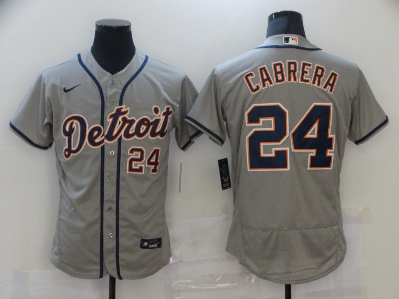 Men Detroit Tigers #24 Cabrera Grey Elite 2021 Nike MLB Jersey->houston astros->MLB Jersey